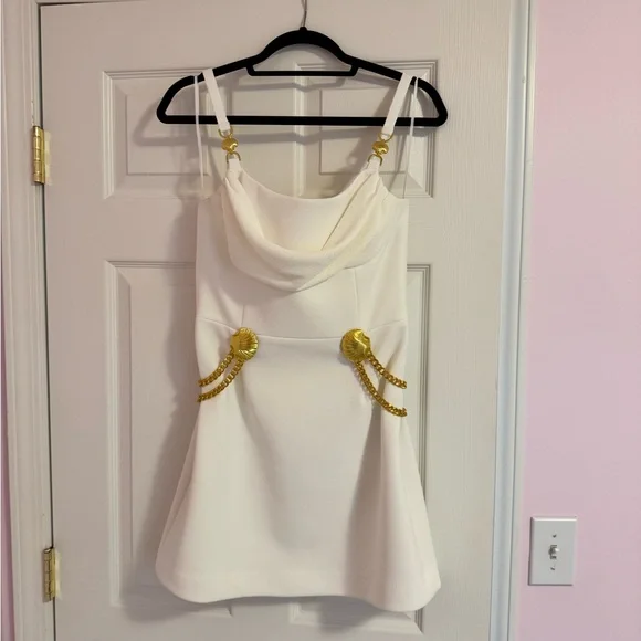 Rebecca Vallance Chelsea Strap White Mini Dress size 6 - Picture 6 of 9